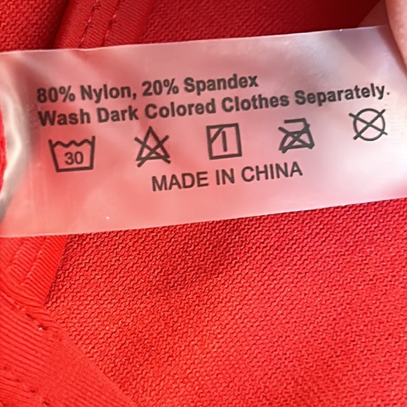 NWOT Womens Bathing Suit One Piece Stretch Dark Red Key Hole XLarge XL - Picture 7 of 7